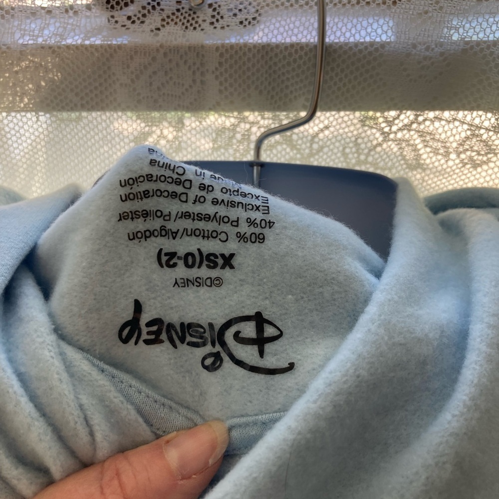 Disney hoodie light blue New with tags! X small - Picture 3 of 3